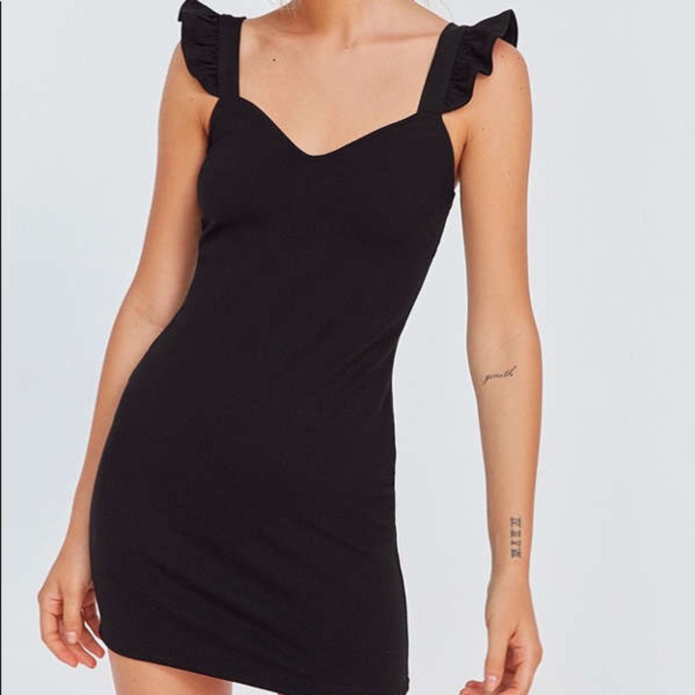 Kimchi Blue Bodycon Ruffle Strap Dress